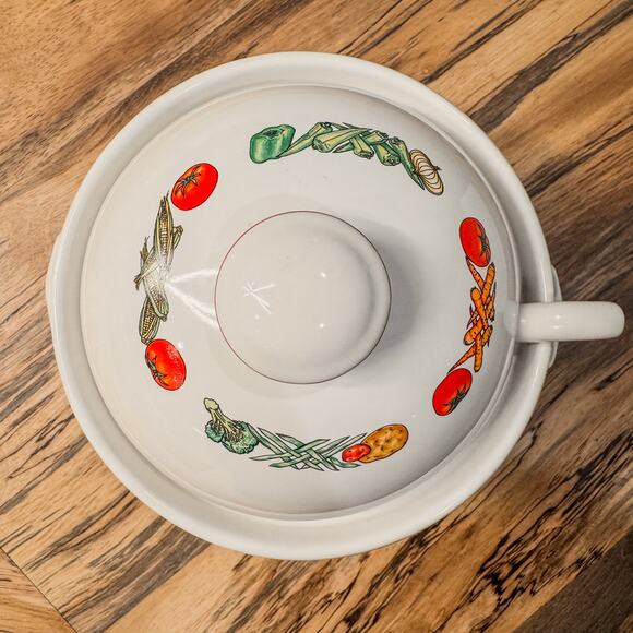 1996 Vintage Campbell's Soup Company Ceramic Soup Tureen w/ Lid and Ladle - Picture 5 of 7